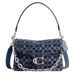 Coach Signature Denim Tabby Shoulder Bag - Blue Multi