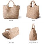 Large Vegan Leather Tote Bag for Women
