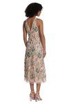 Maggy London Embroidered Halter Midi Dress