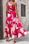 PrettyGarden Women's One-Shoulder Floral Maxi Dress