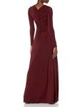 Halston Women's Baylee Merlot Halter Gown