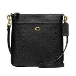 COACH Black Cross Grain Leather Kitt Bag