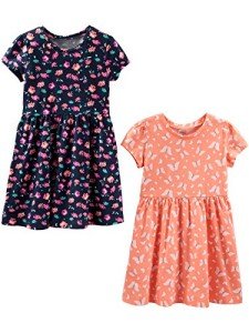Carter's Girls' Floral & Butterfly Dress Set, 2-Pack
