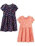 Carter's Girls' Floral & Butterfly Dress Set, 2-Pack