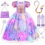 Light Up Princess Dress for Girls, Ages 3-10