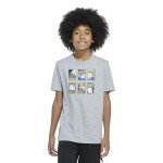 adidas Boys' Heather Grey Graphic Tee
