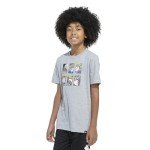 adidas Boys' Heather Grey Graphic Tee