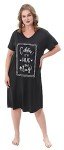 Plus Size Women's Soft Print Nightgown Set