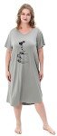 Plus Size Women's Soft Print Nightgown Set