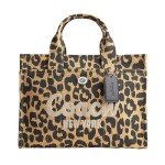 Coach Leopard Print Cargo Tote Bag
