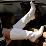 Women's White Cowboy Boots - Wide Calf & Retro Style
