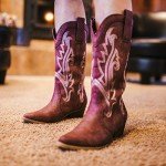 HISEA Women's Embroidered Cowboy Boots - Pointy Toe