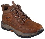 Skechers Men's Leather Lace-Up Mid Top Shoes