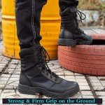 Men's Black Tactical Side Zipper Combat Boots