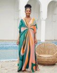 Plus Size Beach Kaftan Maxi Dress Coverup