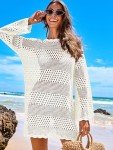 ANRABESS Women's Crochet Swim Cover-Up Dress