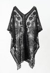 Lace V-Neck Black Swimwear Cover-Up Dress