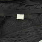 Lace V-Neck Black Swimwear Cover-Up Dress