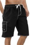 Funny Black Quick-Dry Men's Swim Trunks 11 Inch