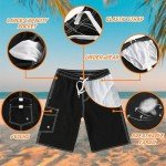 Funny Black Quick-Dry Men's Swim Trunks 11 Inch