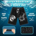 Funny Black Quick-Dry Men's Swim Trunks 11 Inch