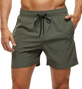 Men's Quick-Dry Swim Trunks with Zipper Pockets