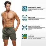 Men's Quick-Dry Swim Trunks with Zipper Pockets