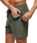 Men's Quick-Dry Swim Trunks with Zipper Pockets