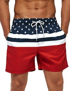 Men's Quick-Dry American Flag Swim Trunks