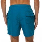 Men's Peacock Blue Surf Swim Shorts with Mesh Liner