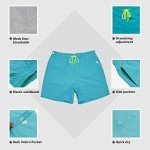 Men's Peacock Blue Surf Swim Shorts with Mesh Liner