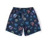 Boys Navy Print Lightweight Swim Trunks Size 14