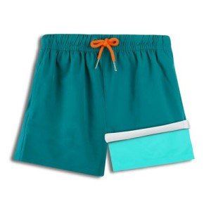 BRISIRA Boys Quick-Dry Swim Trunks with Liner
