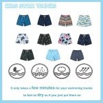 Boys Navy Print Lightweight Swim Trunks Size 14