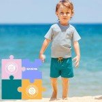 BRISIRA Boys Quick-Dry Swim Trunks with Liner