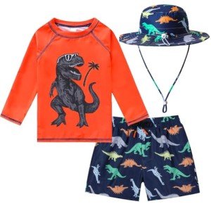 Toddler Boys' 3-Piece Dinosaur Swim Set