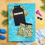 Fortnite Swim Trunks and Rash Guard Set for Boys