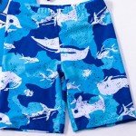 Shark Pattern Boys' Swimwear Set with Hat