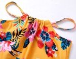Girls' Yellow Floral Print Tankini Swimsuit 2T-3T