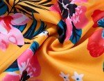 Girls' Yellow Floral Print Tankini Swimsuit 2T-3T