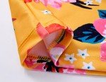 Girls' Yellow Floral Print Tankini Swimsuit 2T-3T