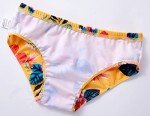 Girls' Yellow Floral Print Tankini Swimsuit 2T-3T