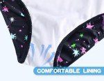 Girls Black Star Ruffled One-Piece Swimsuit