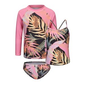 3 Piece Girls Jungle Tankini Swimsuit Set