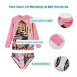 3 Piece Girls Jungle Tankini Swimsuit Set