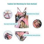 3 Piece Girls Jungle Tankini Swimsuit Set