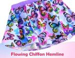 Purple Butterfly Ruffled One-Piece Swimsuit for Girls