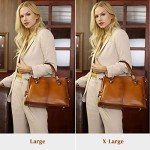 Kattee Women's Brown Leather Satchel Tote Bag