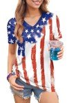 Patriotic Red, White & Blue V-Neck T-Shirt