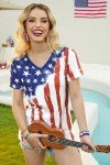 Patriotic Red, White & Blue V-Neck T-Shirt